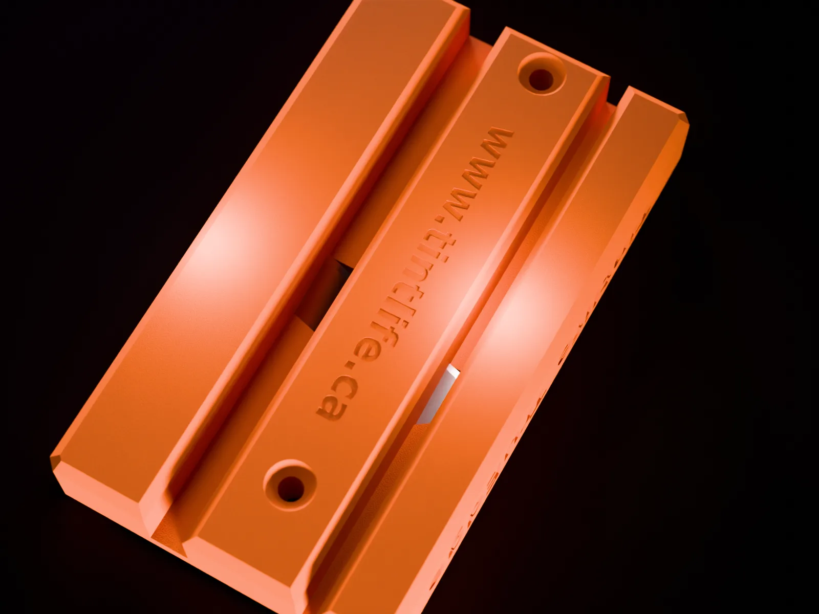 Tintlife TruEdge from above at an angle, showing the two channels and the blade edge inside